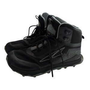 Altra Womens 9 Lone Peak All-Wthr Mid Waterproof Hiking Boots Black Zero Drop